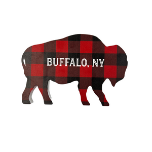Buffalo, NY Plaid Wooden Buffalo