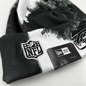 Youth New Era Bills Black And White Sideline Knit Hat