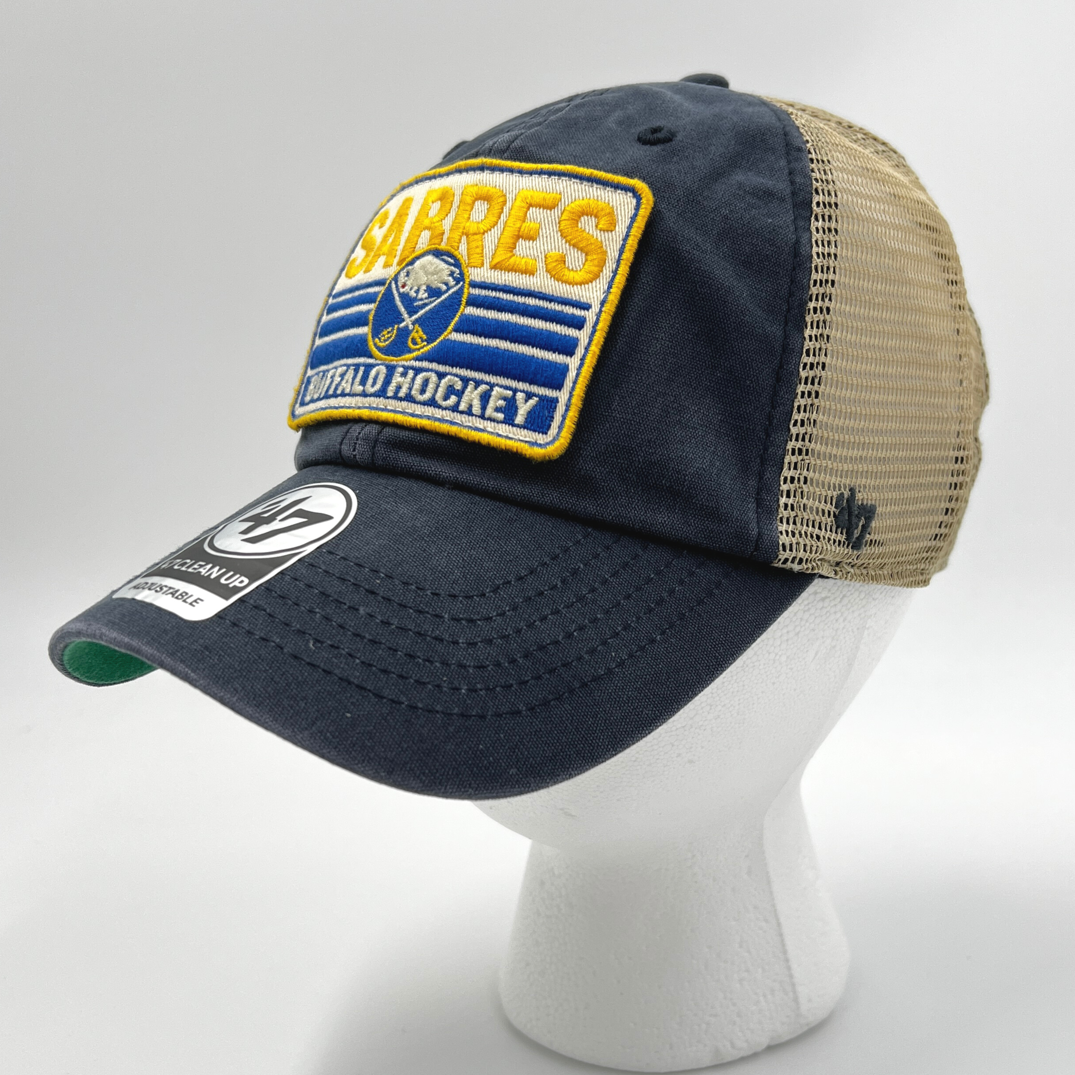 Buffalo Sabres NHL HOCKEY DISTRESSED VINTAGE Zephyr Size 7 1/4 Fitted Cap  Hat! | SidelineSwap
