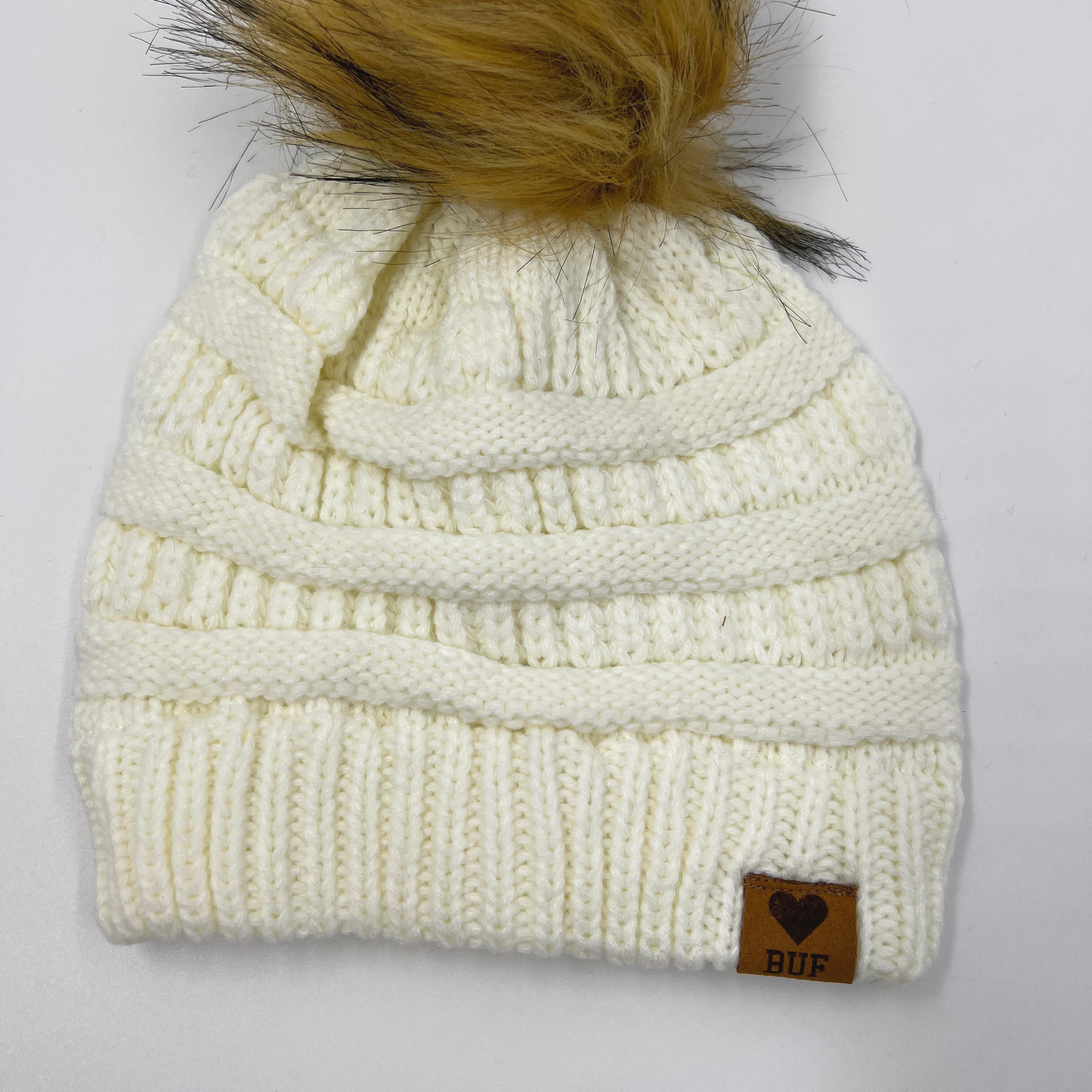 Women&#39;s Ivory Knit Winter Hat