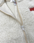 Women's Cream With Red Buffalo Cozy Fleece Zip Up