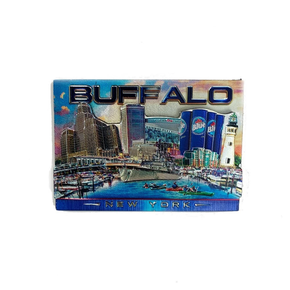 3D Buffalo Waterfront Foil Magnet