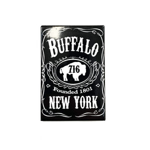 Black and White Buffalo New York Magnet