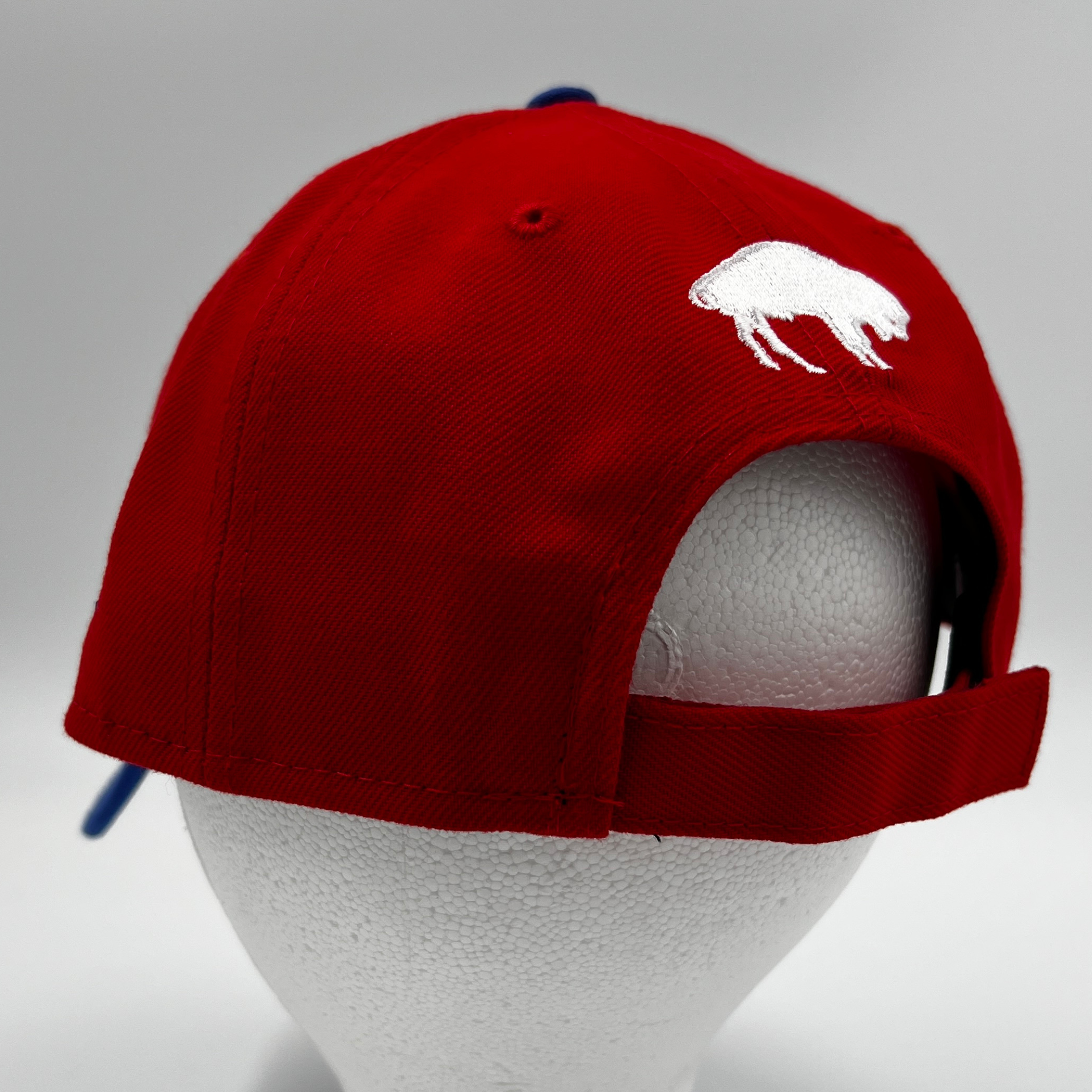 New Era Bills With Standing Buffalo Red Knit Hat