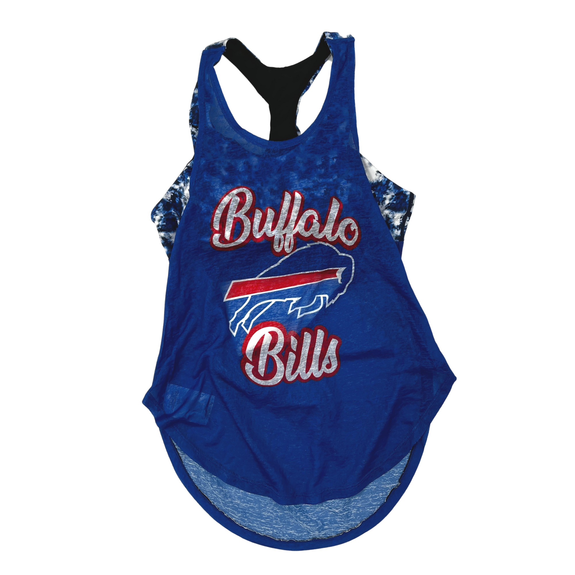 Women's Buffalo Bills Royal Tie Dye Sports Bra With Top