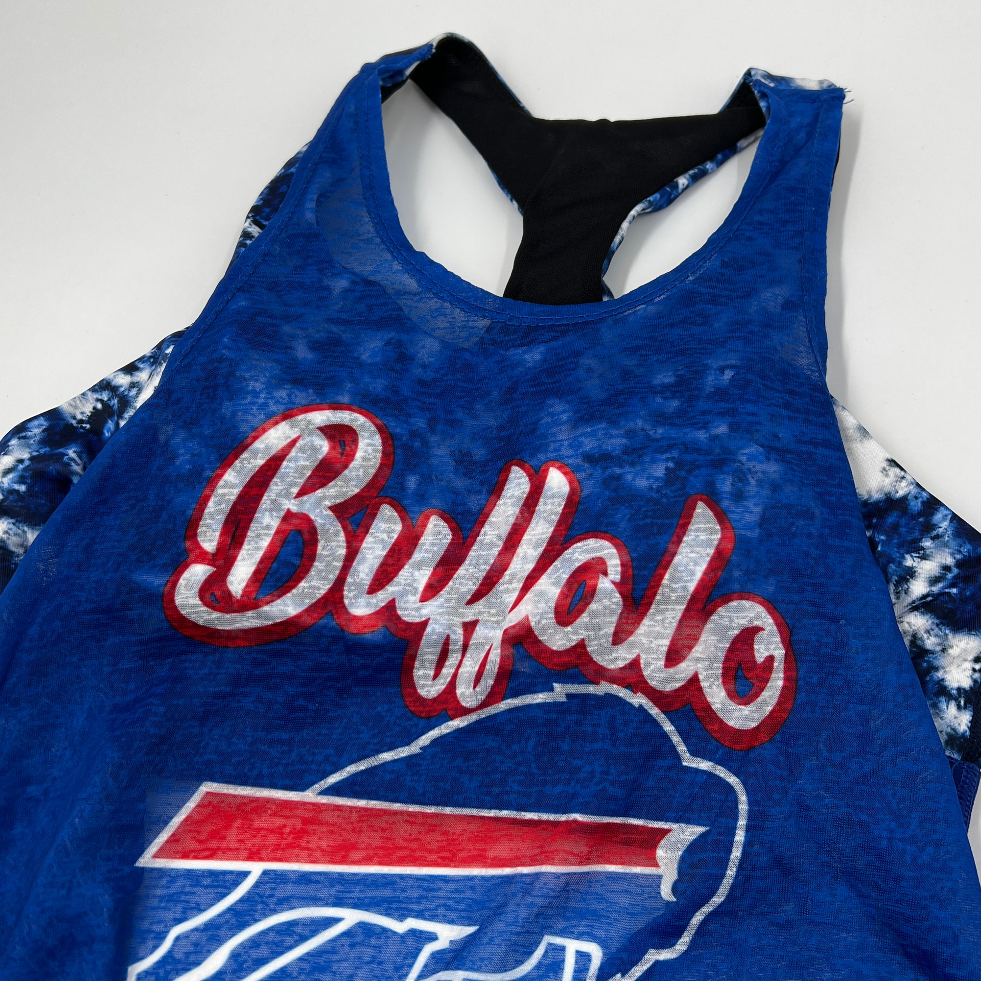 Women&#39;s Buffalo Bills Royal Tie Dye Sports Bra With Top