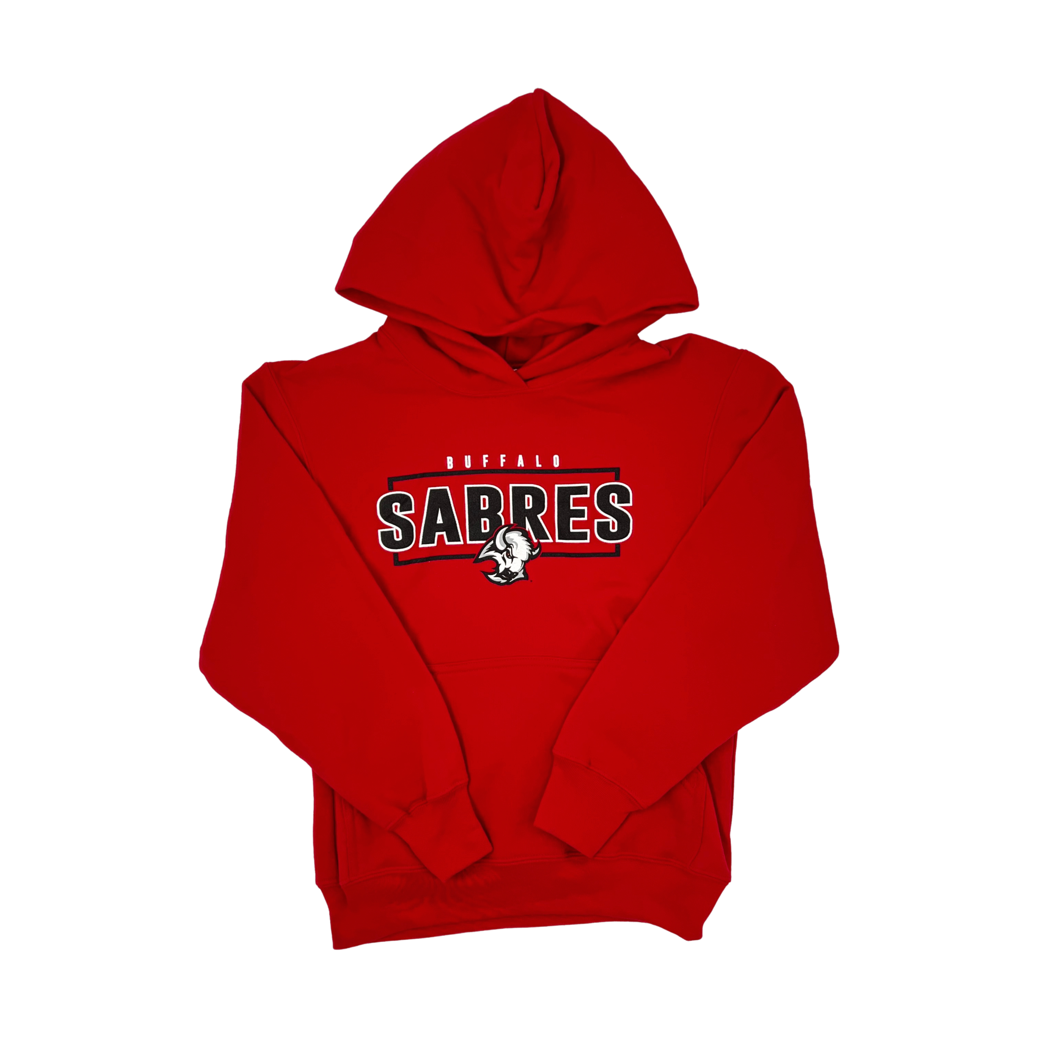 Buffalo Sabres Vintage Goat Head Logo Youth Fleece Hoodie - Size L - Red