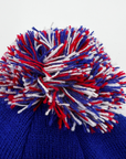 Buffalo Red, White, and Blue Knit Pom Pom Winter Hat