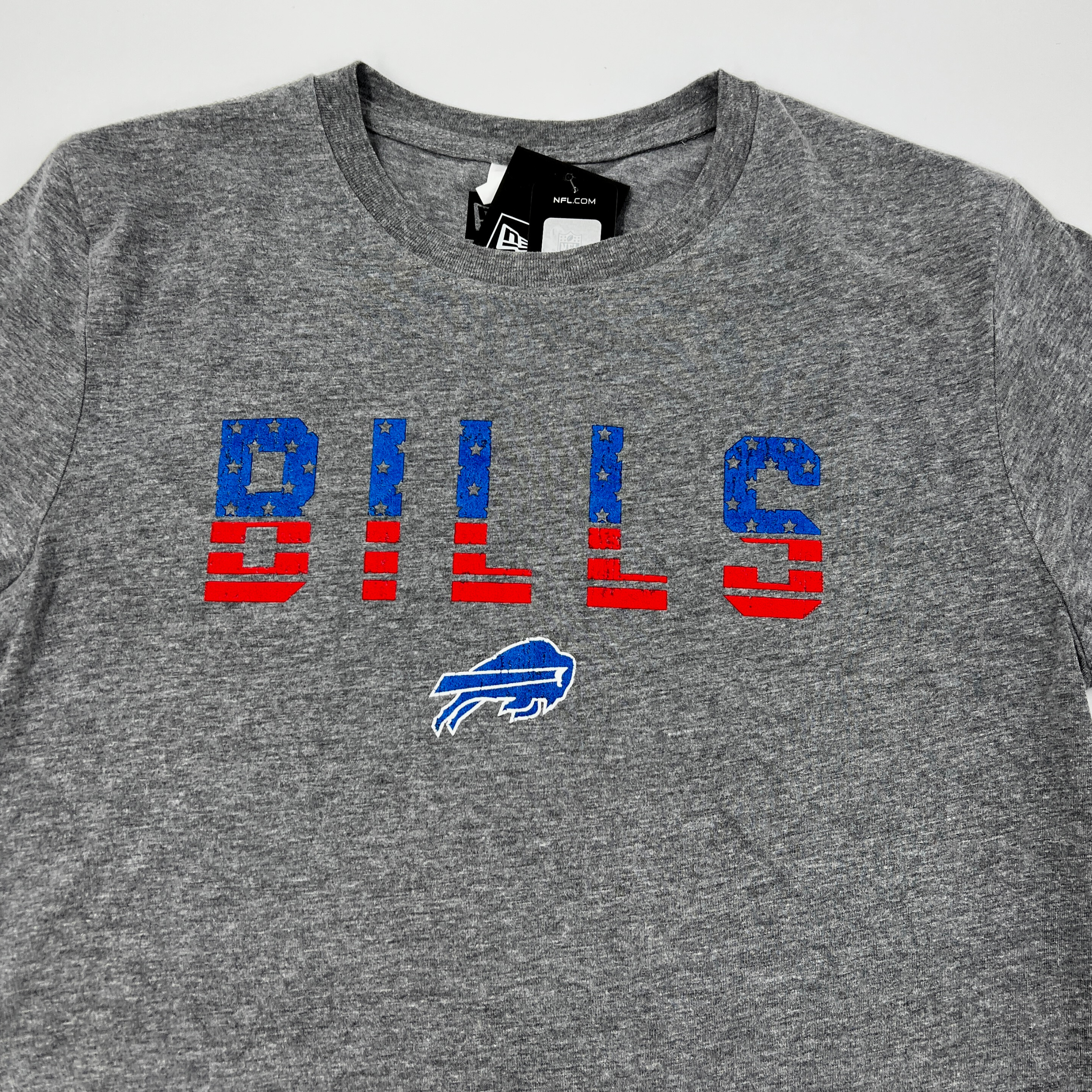 Buffalo Bills Logo With American Flag Short Sleeve Shirt