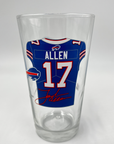 Buffalo Bills Josh Allen Pint Glass