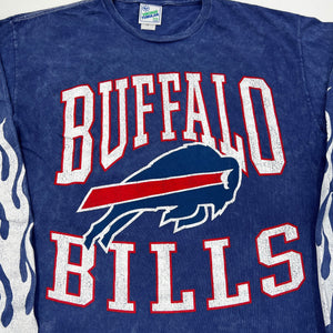 Buffalo Bills '47 Women's Indio Vintage Tubular Cropped Washed Long Sleeve  T-Shirt - Royal