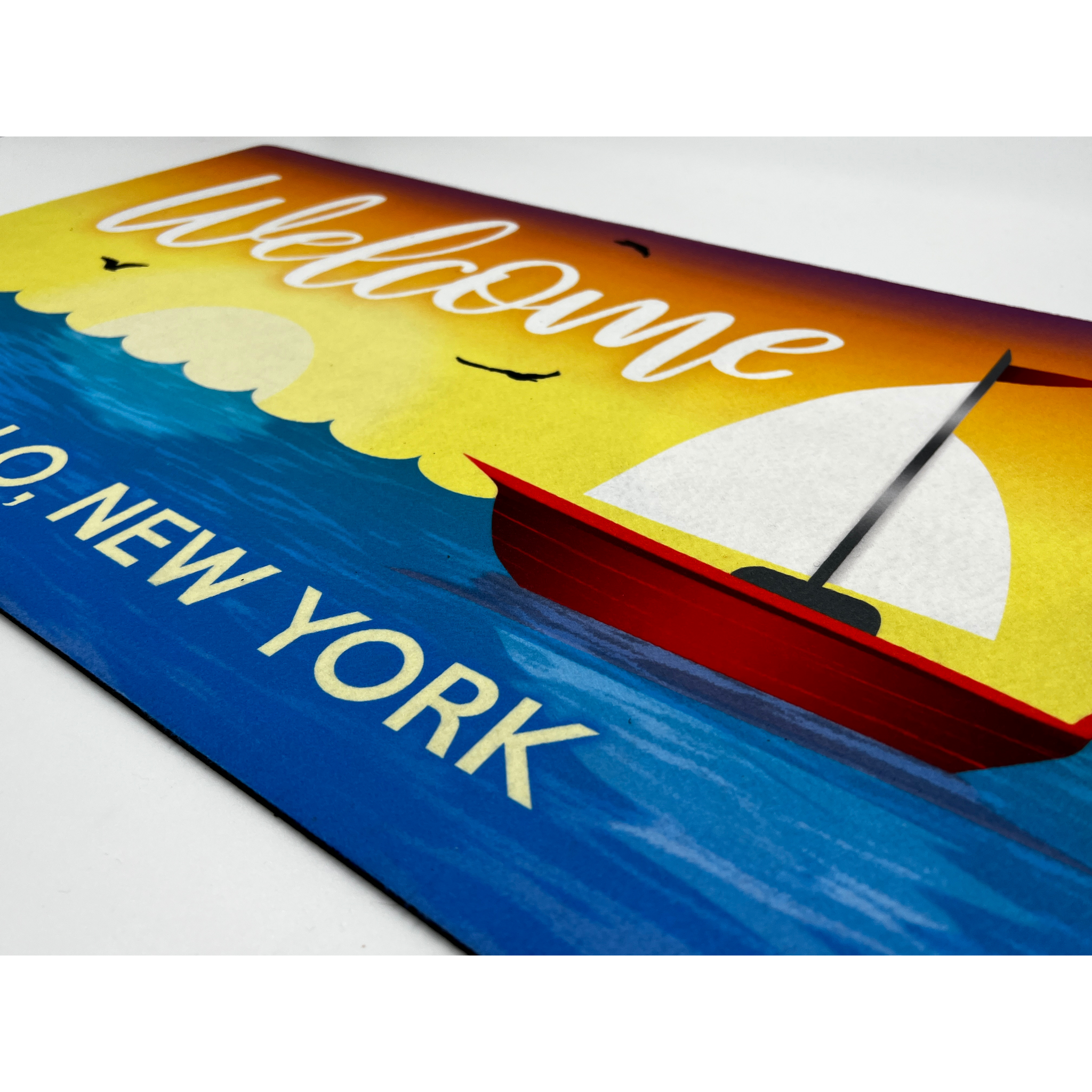 Buffalo, New York Boat And Sunset Welcome Doormat