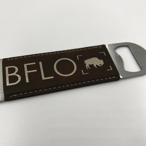 BFLO Leather and Steel Bottle Opener