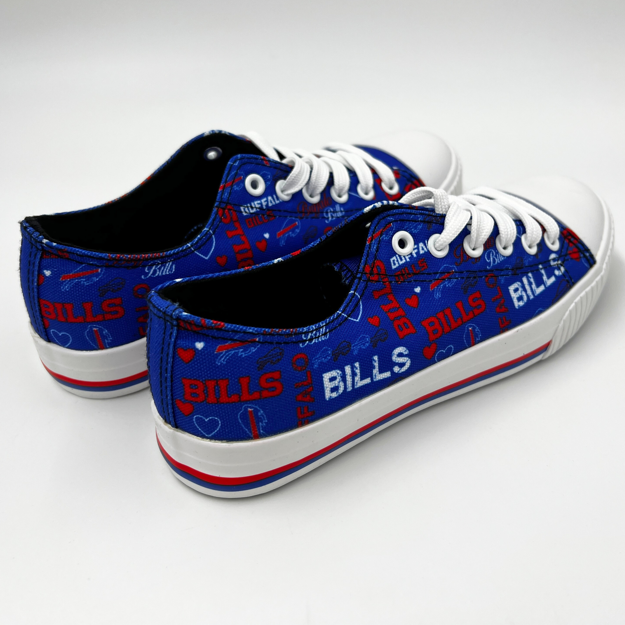 Women&#39;s Buffalo Bills Royal Low Top Canvas Sneakers