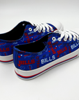 Women's Buffalo Bills Royal Low Top Canvas Sneakers