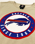 Women's New Era Buffalo Bills Stone Color Official 2023 NFL Draft T-Shirt