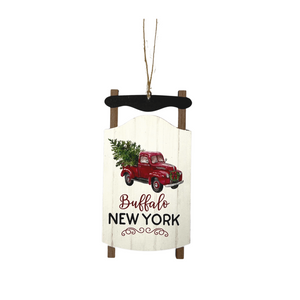 Christmas Tree with Red Truck Ornament