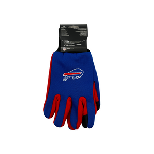 Buffalo Bills Blue and Red Texting Gloves