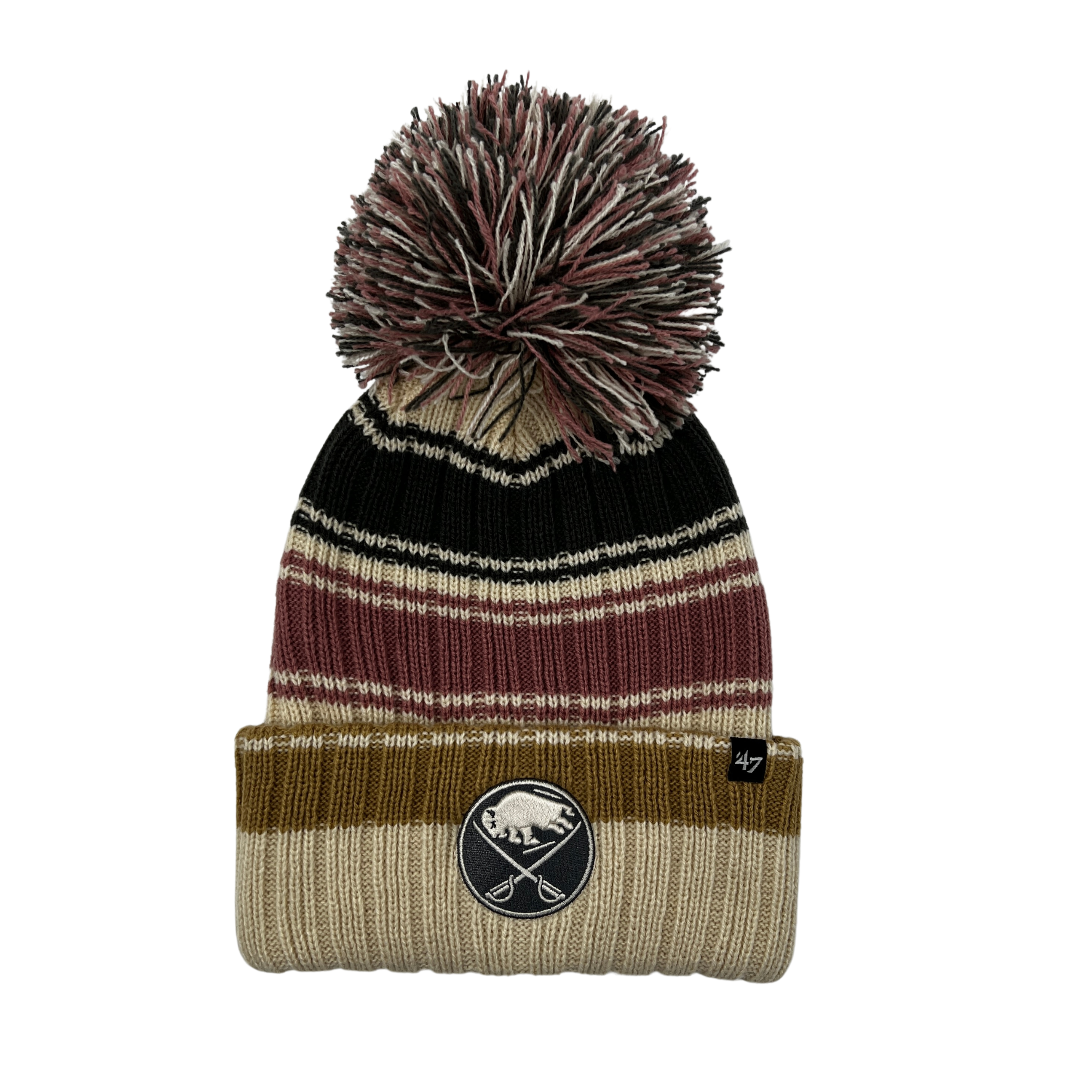 47 Brand Buffalo Sabres Striped Knit Winter Hat
