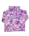 Women's BFLO Purple Tie Dye Mock Neck Sweatshirt