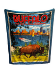 Buffalo Poster Art Soft Fleece Throw Blanket