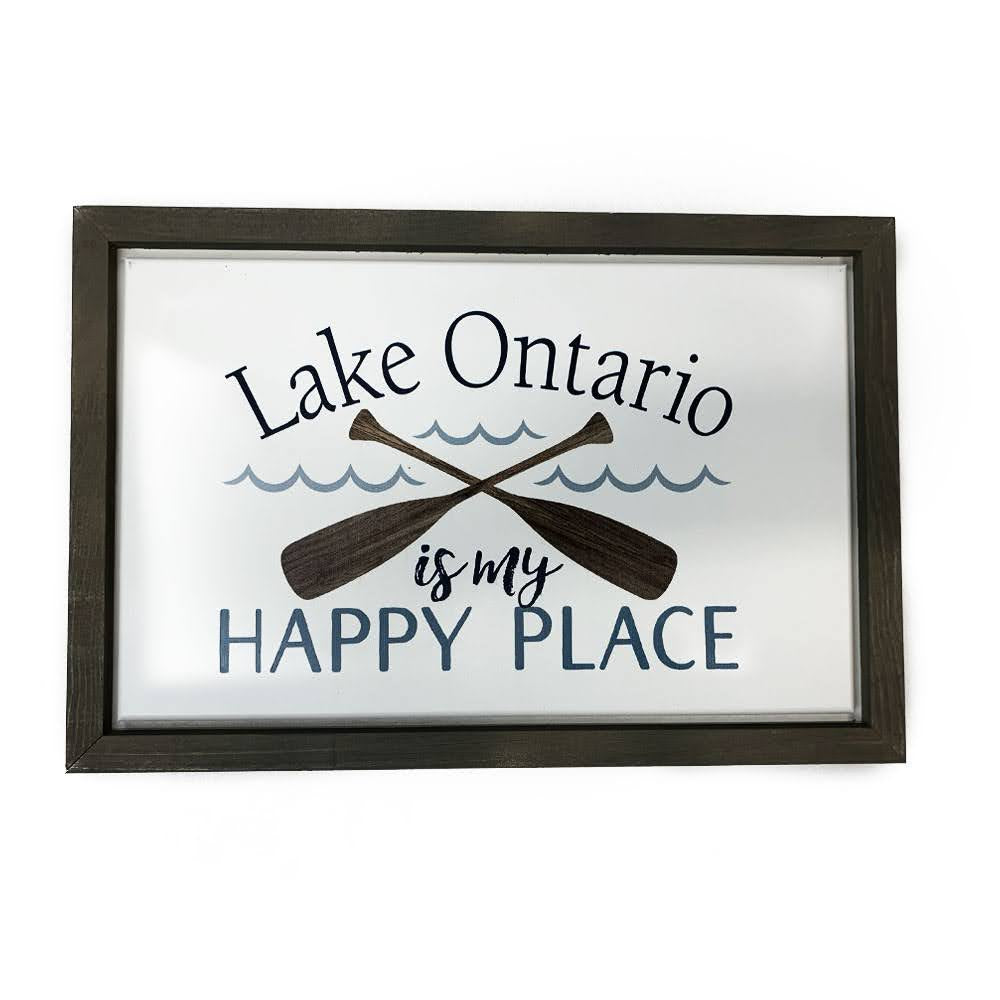 Lake Is My Happy Place Wooden Sign