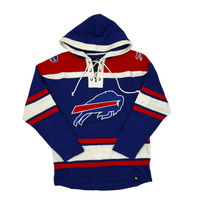 Buffalo Bills 47 Brand Blue Cross-Check Pullover Hoodie Sweatshirt