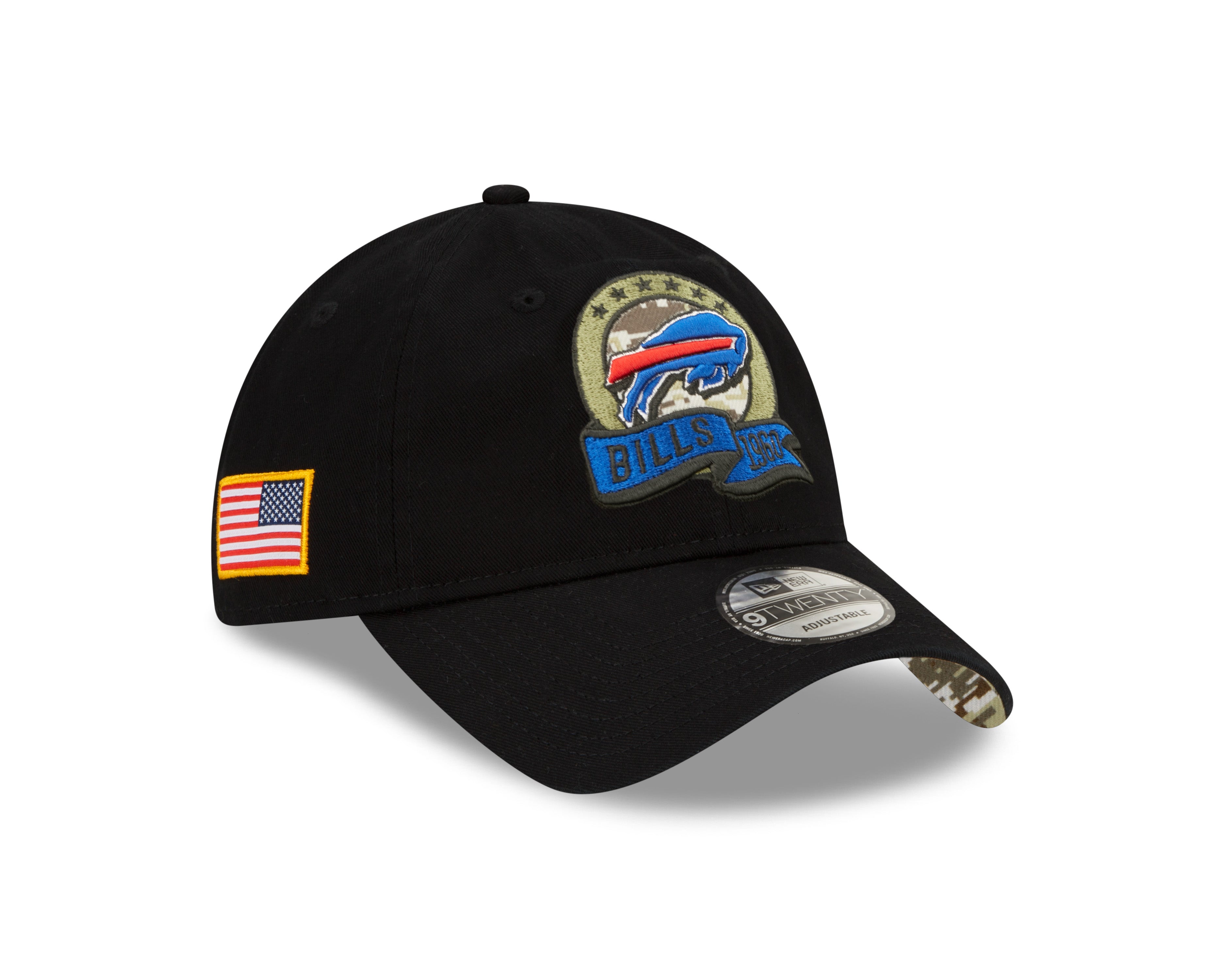 Men's New Era Stone Buffalo Bills 2023 Salute to Service 9TWENTY Adjustable Hat