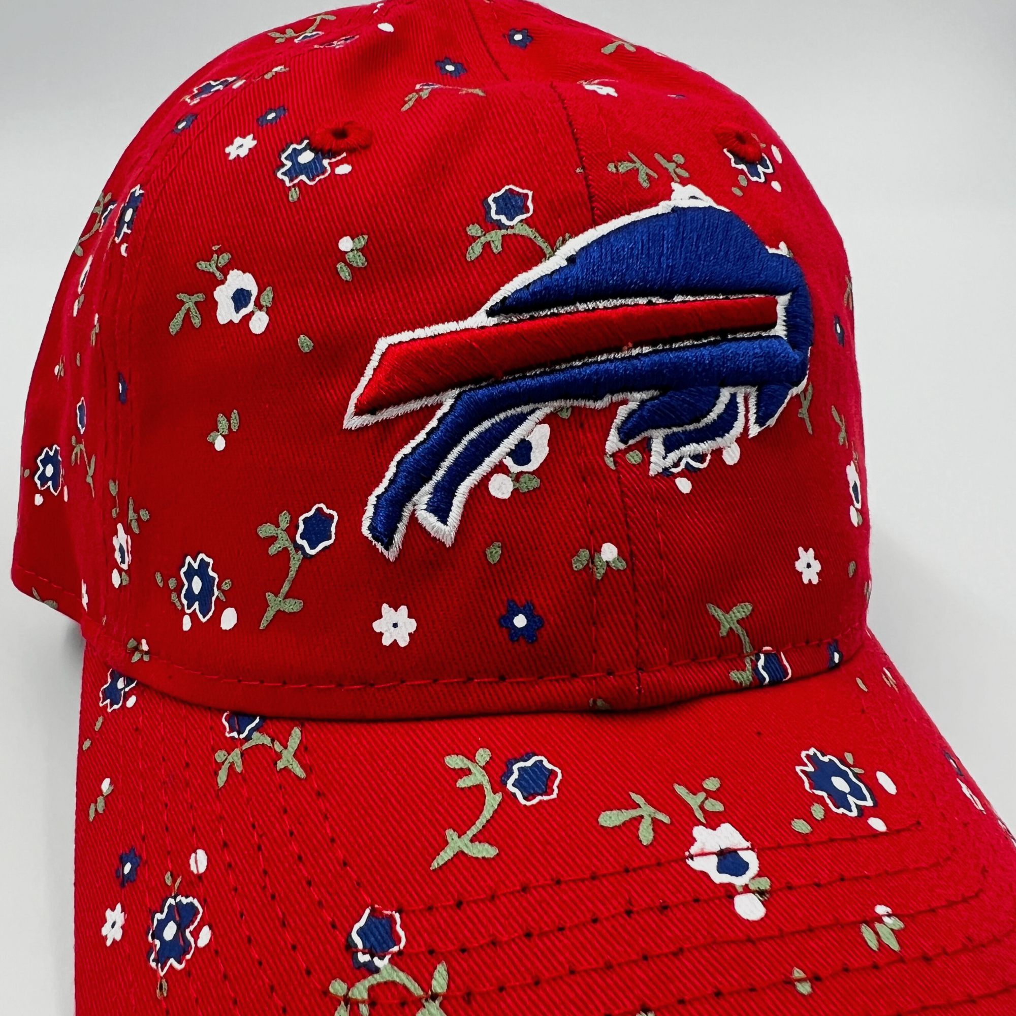 Women s Buffalo Bills Red Floral Adjustable Hat The BFLO Store