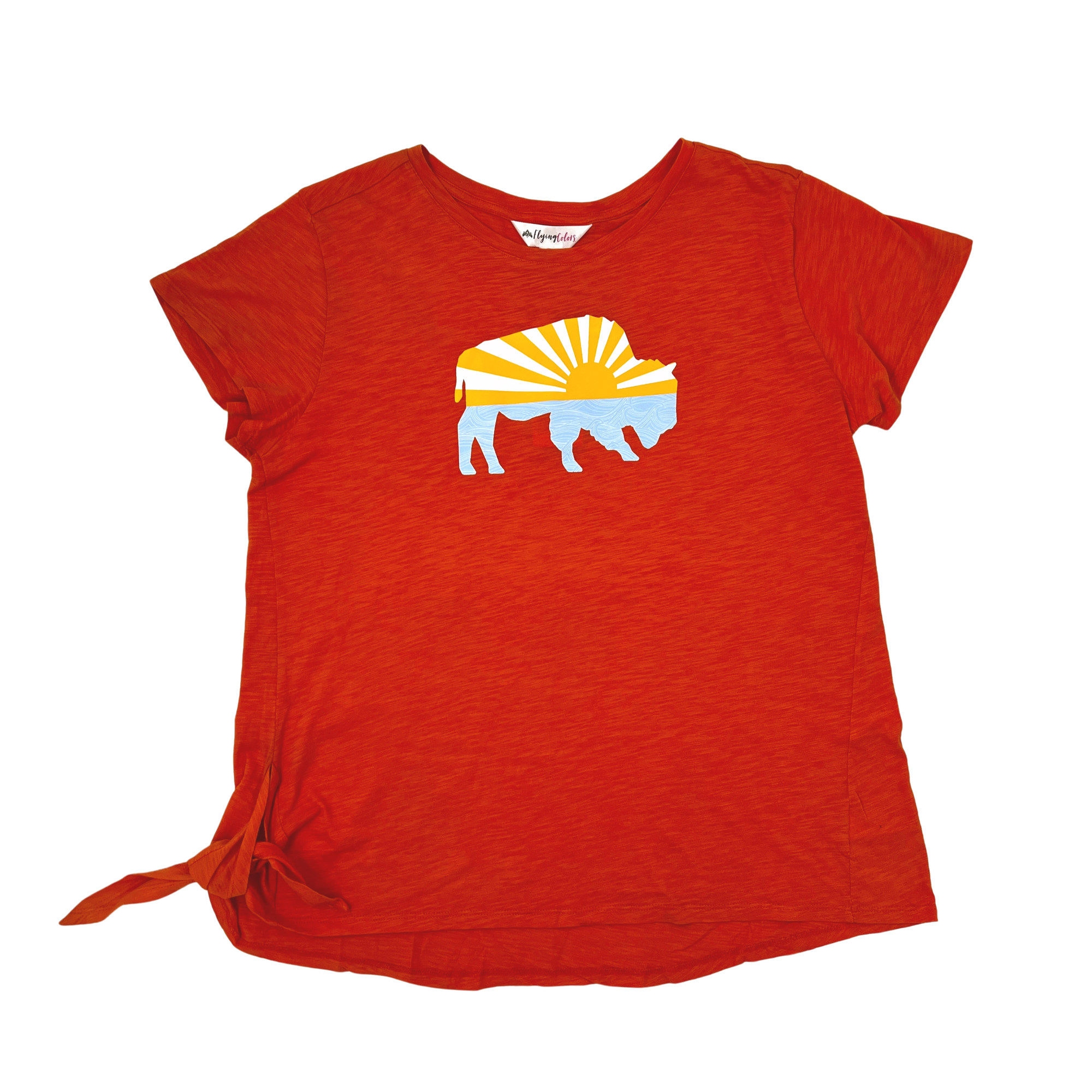 Women&#39;s BFLO With Sunrise Orange Short Sleeve Shirt