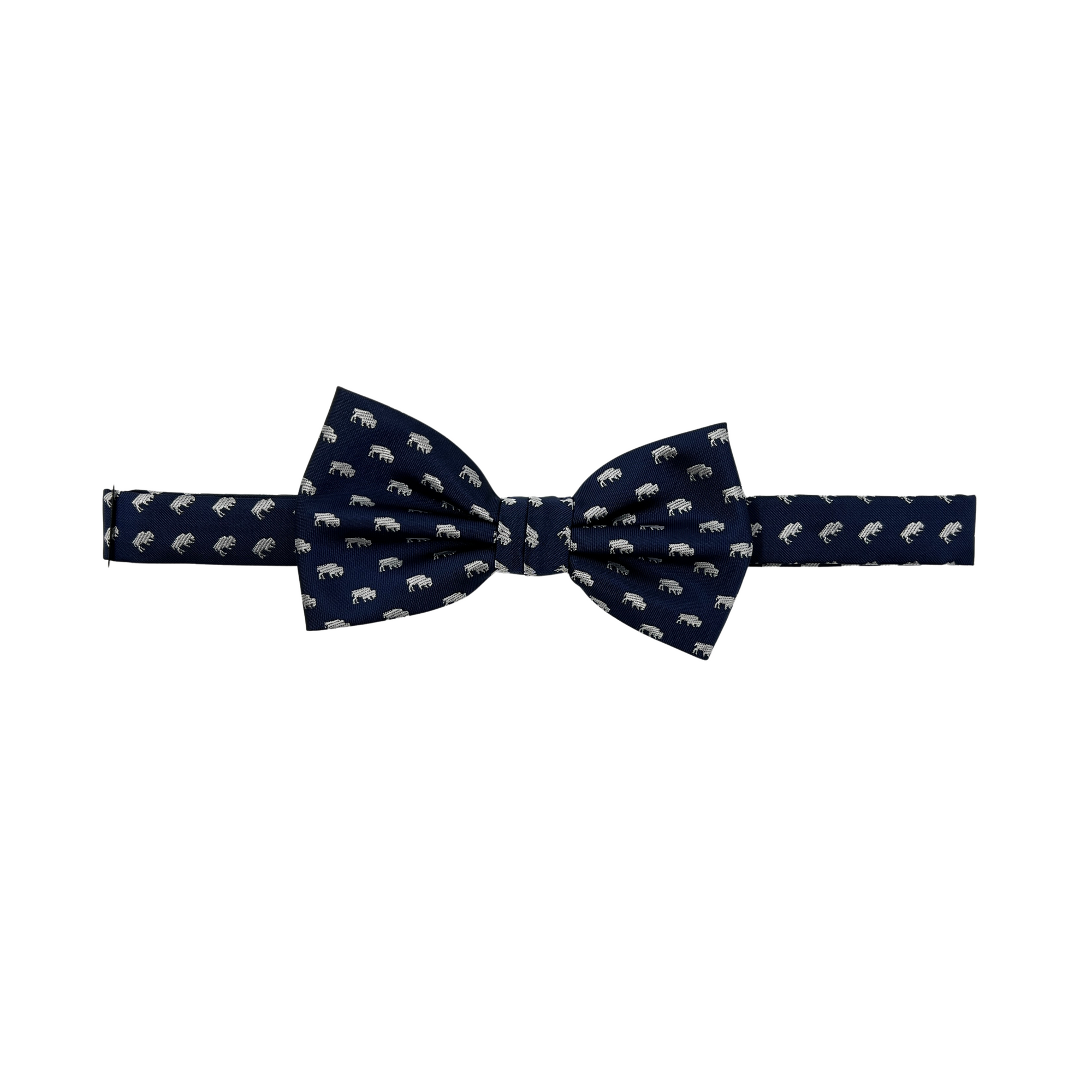 Buffalo Navy Blue and Silver Bow Tie