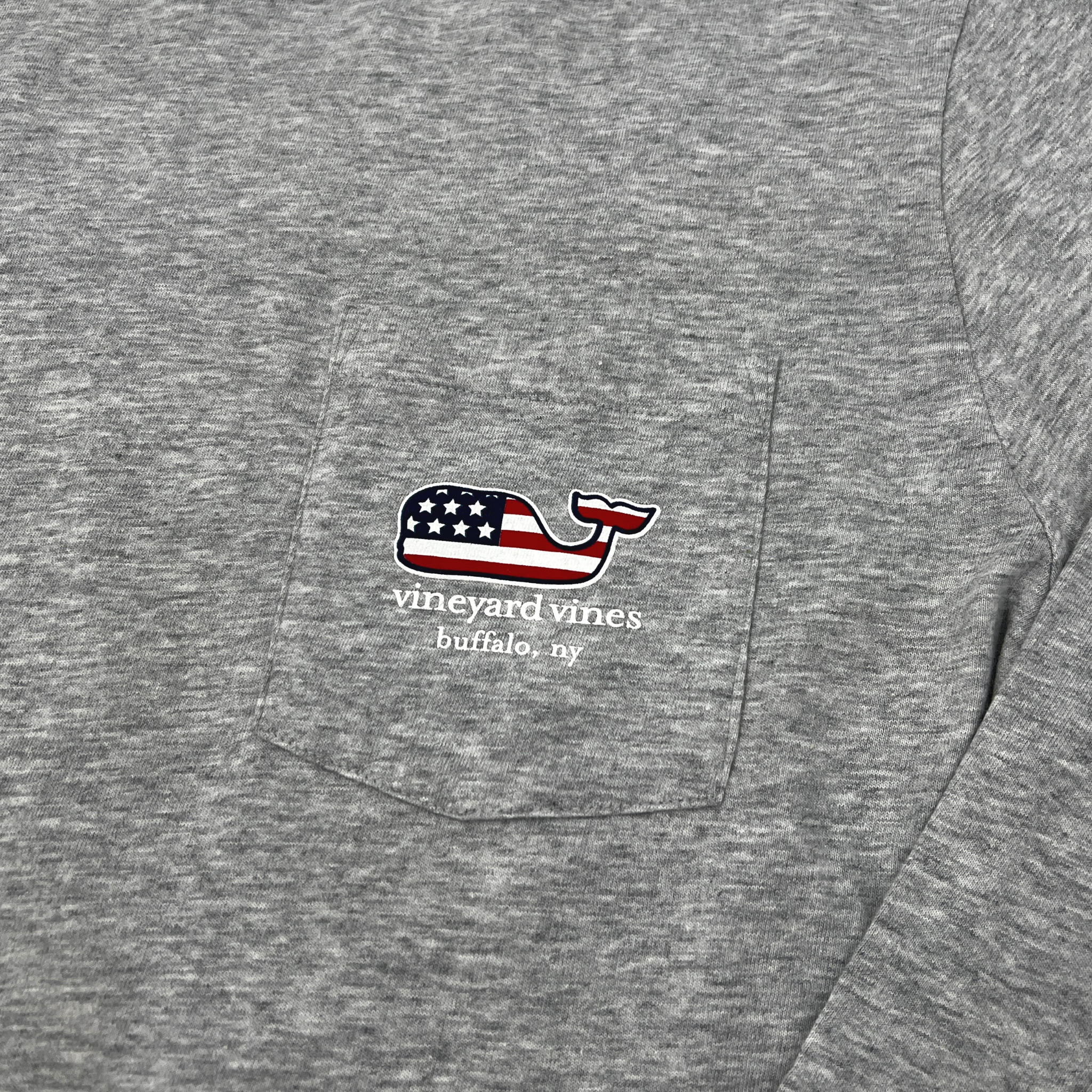 Vineyard Vines Grey Buffalo, NY Feel This Good Long Sleeve Shirt