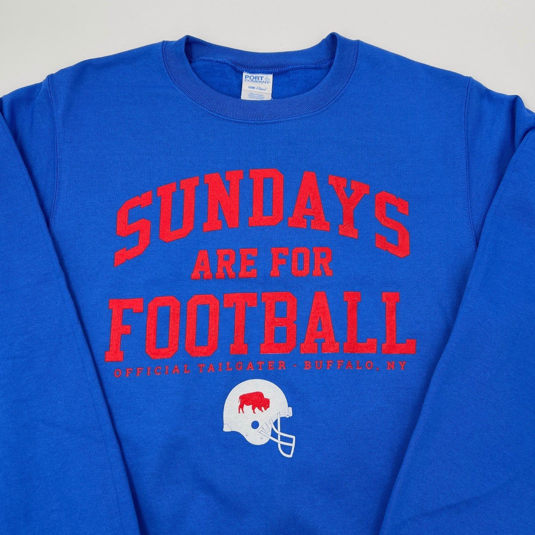 Buffalo Football Blue Crewneck Sweatshirt Buffalo Bills 