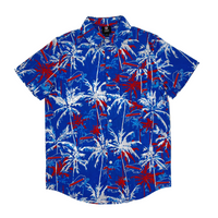 Women's Royal Buffalo Bills Floral Harmonic Button-Up Shirt