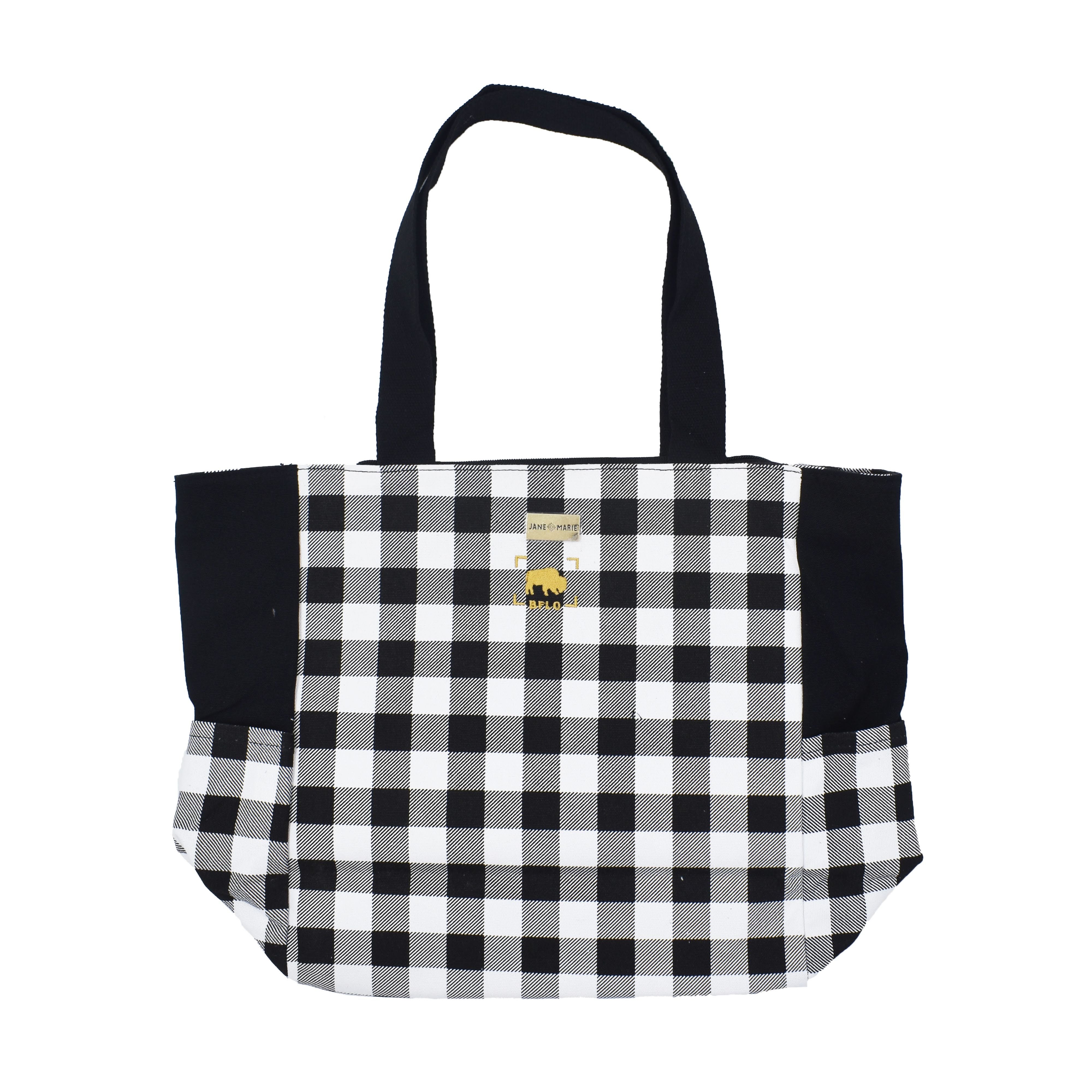 Checkered Pattern: Black & White Tote Bag