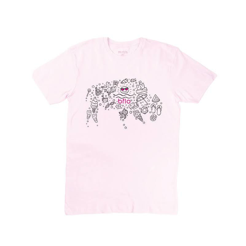 Toddler Pink With Buffalo Beach UV Color Changing Shirt