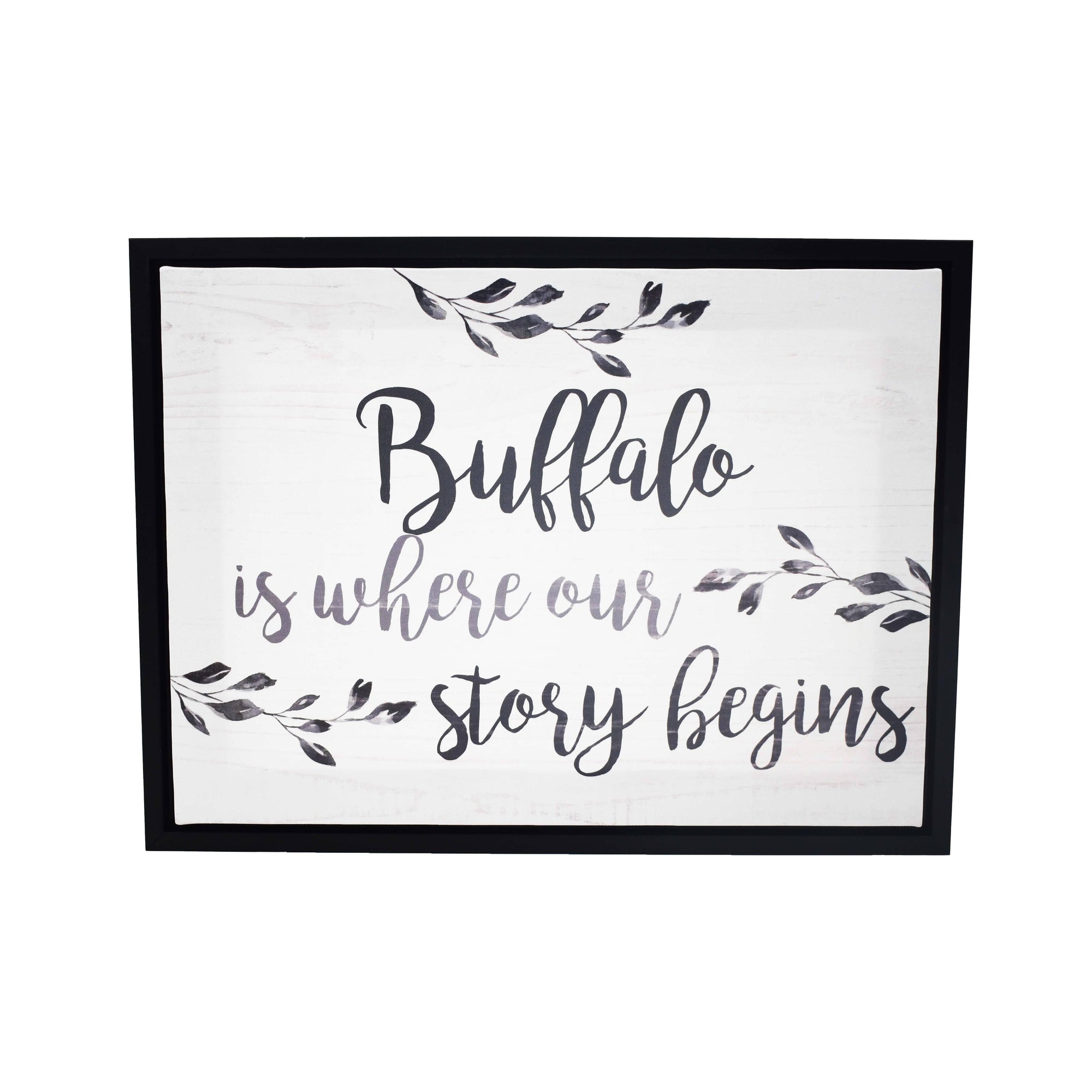 &quot;Buffalo Is Where Our Story Begins&quot; Framed Canvas - The BFLO Store