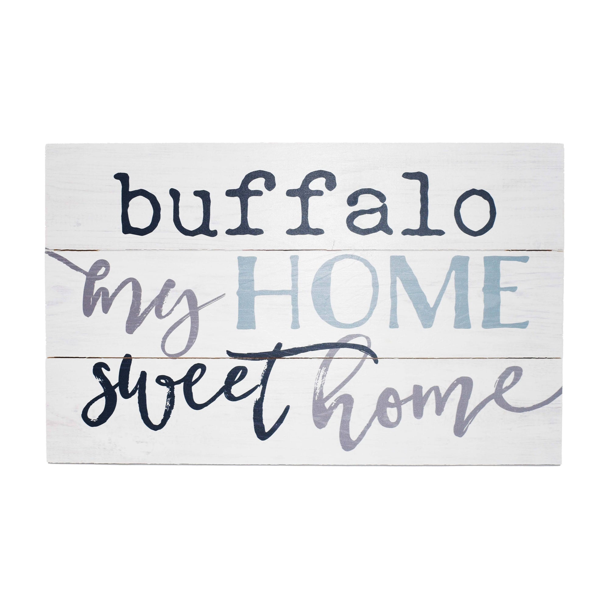 &quot;Buffalo My Home Sweet Home&quot; Wooden Sign