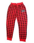 Red and Black 716 Buffalo Check Joggers