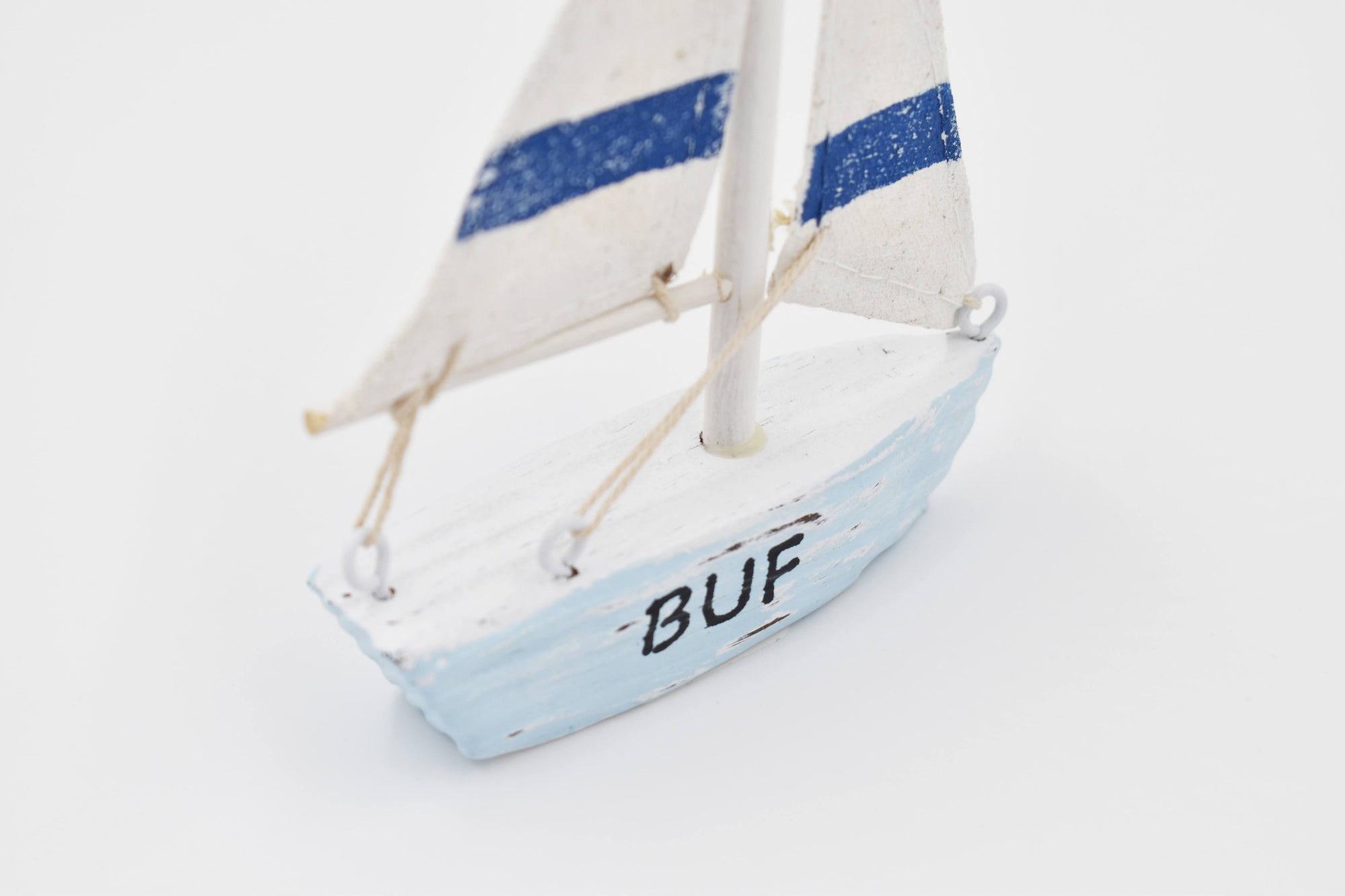 BUF Light Blue Striped Sailboat