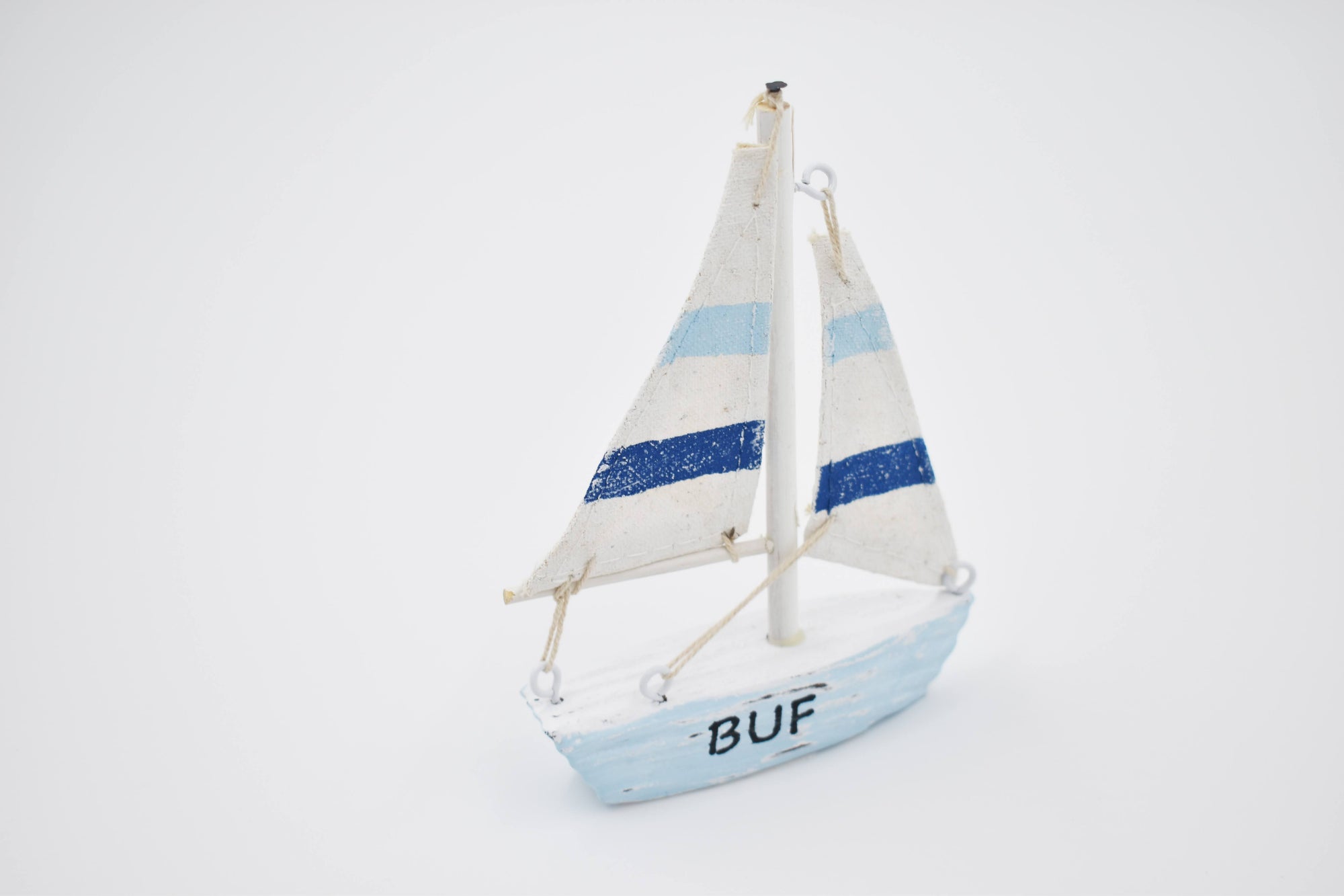 BUF Light Blue Striped Sailboat