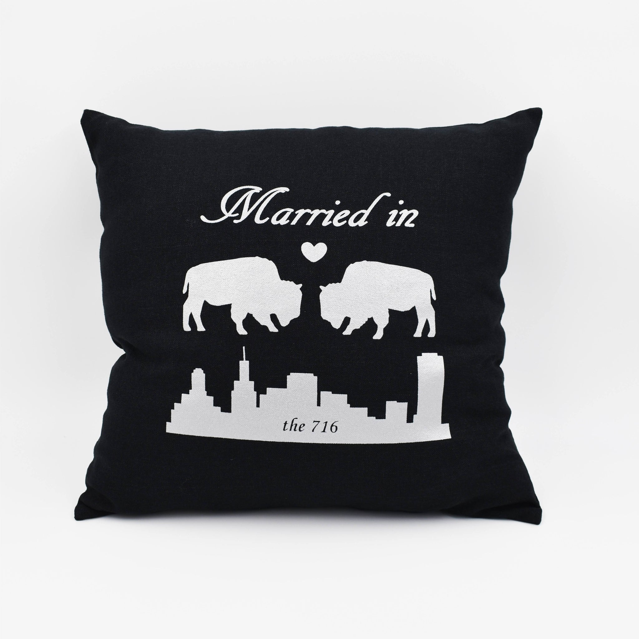 BFLO Married in 716 Throw Pillow - The BFLO Store