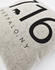 716 Grey Throw Pillow - The BFLO Store