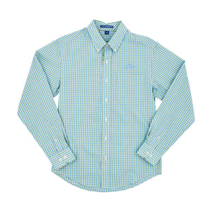 bflo store buffalo ny green and blue button down dress shirt with embroidered buffalo
