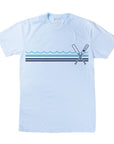 Ice Blue Waves and Oars UV Color Changing Short Sleeve Shirt