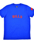 bflo store Buffalo Bills Embroidered With Standing Buffalo Short Sleeve Shirt with front pocket