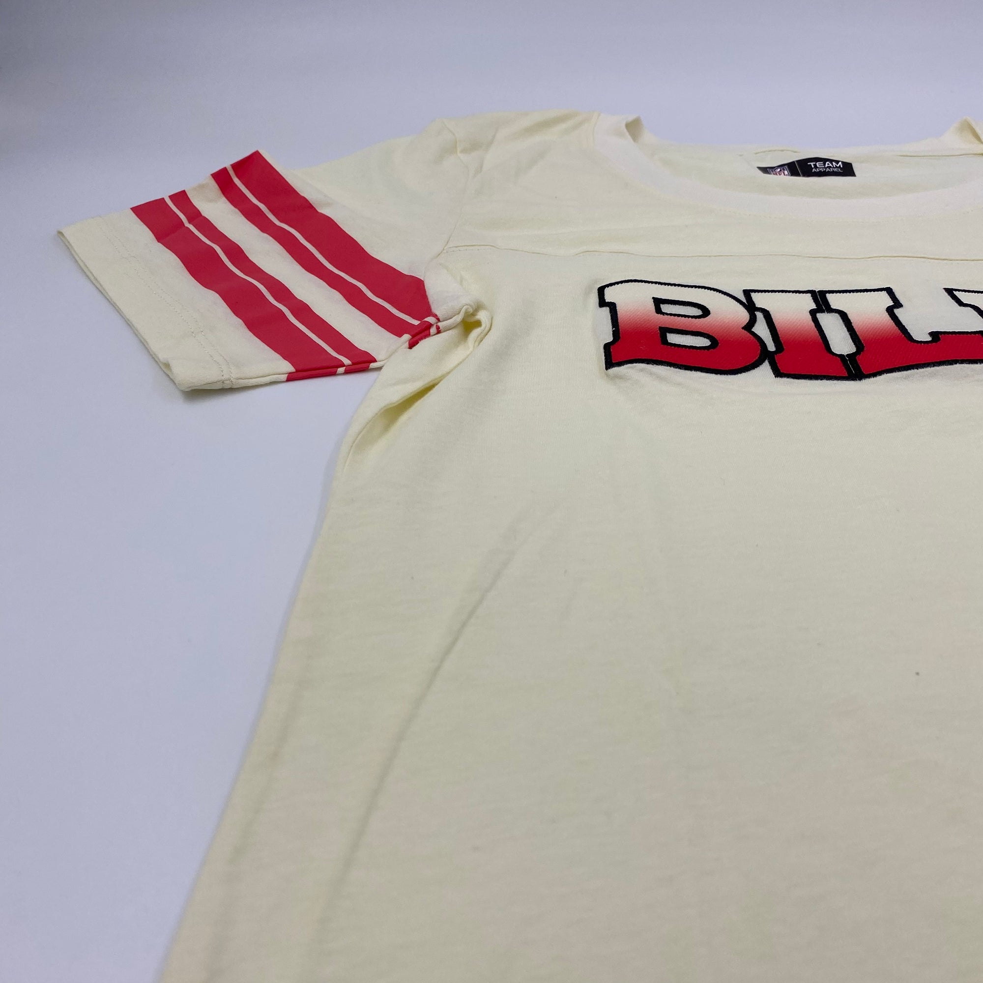 Women&#39;s New Era Buffalo Bills Cream and Red Ombre Short Sleeve Tee