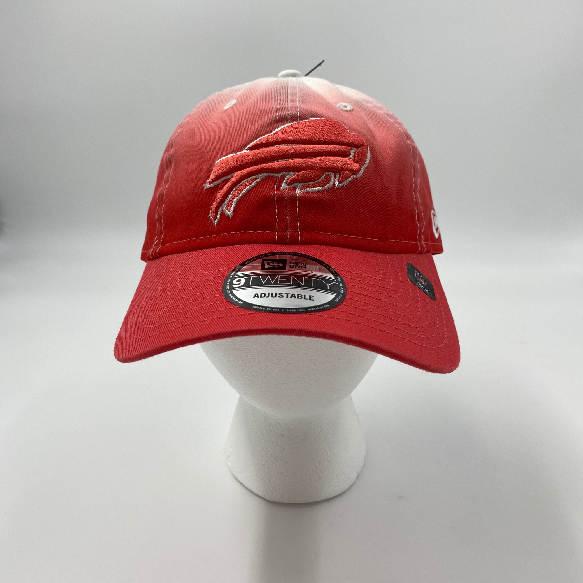 New Era Buffalo Bills Red and White Ombre Adjustable Hat