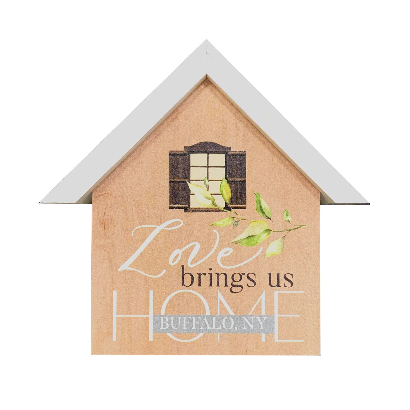 &quot;Love Brings Us Home&quot; Wooden Sign