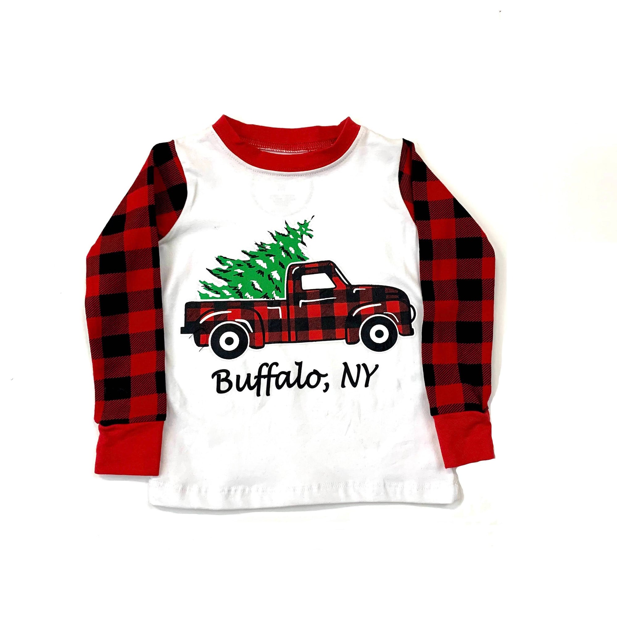Toddler Christmas Tree Truck Long Sleeve Shirt